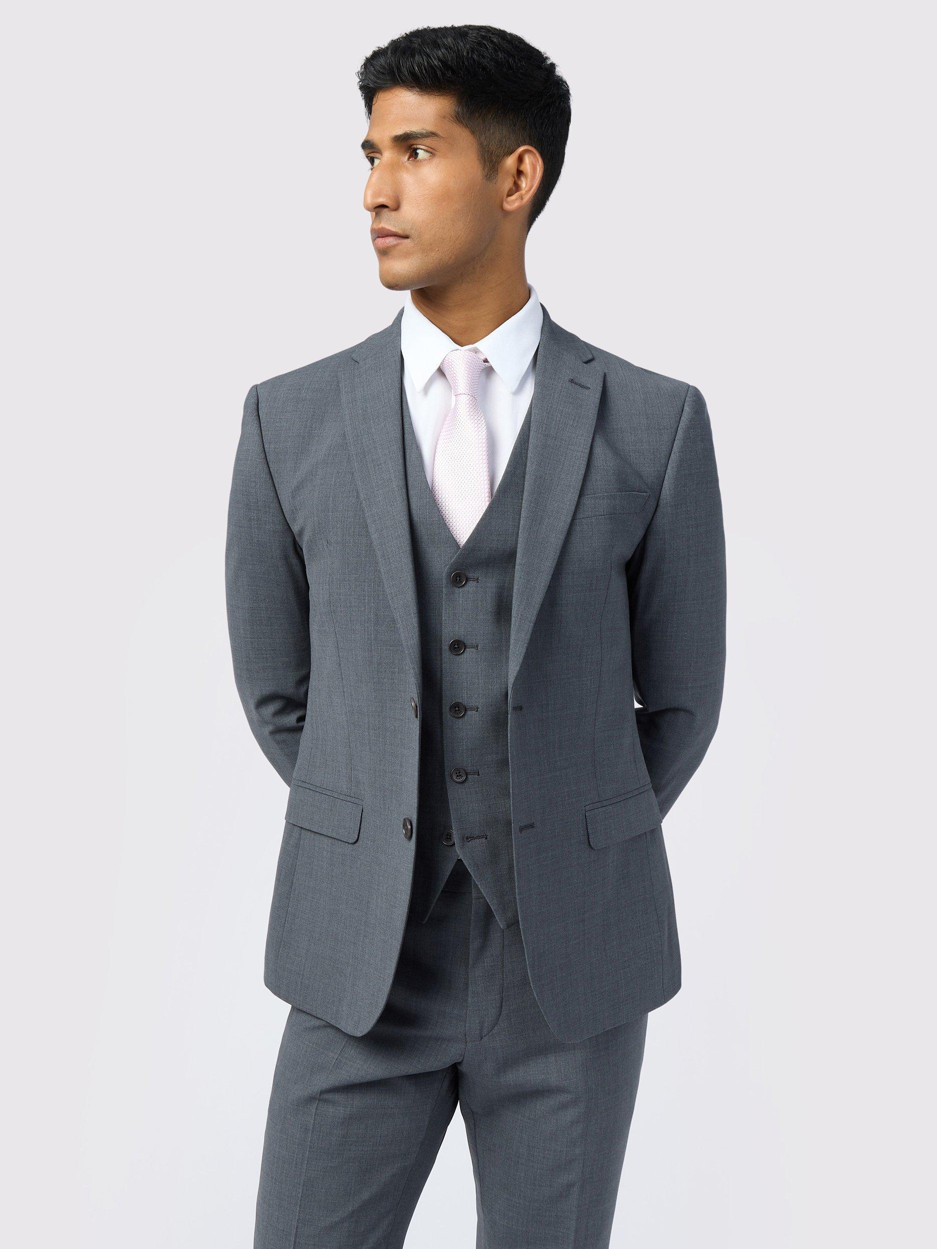 Product image 1 of 6, which shows Ted Baker Performance Slim Fit Wool Blend Panama Suit Jacket, Charcoal, 38S