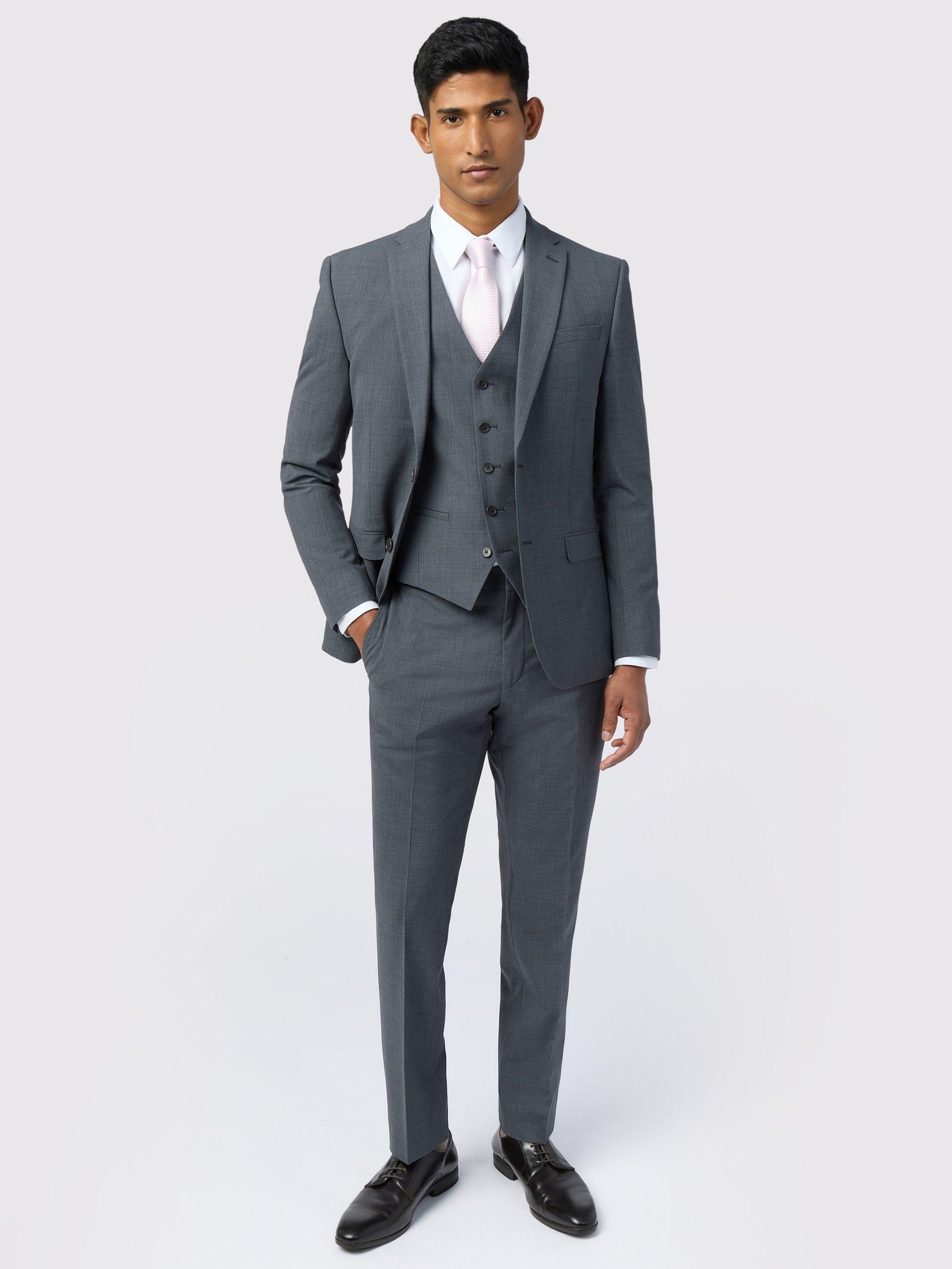 Product image 2 of 6, which shows Ted Baker Performance Slim Fit Wool Blend Panama Suit Jacket, Charcoal, 38S