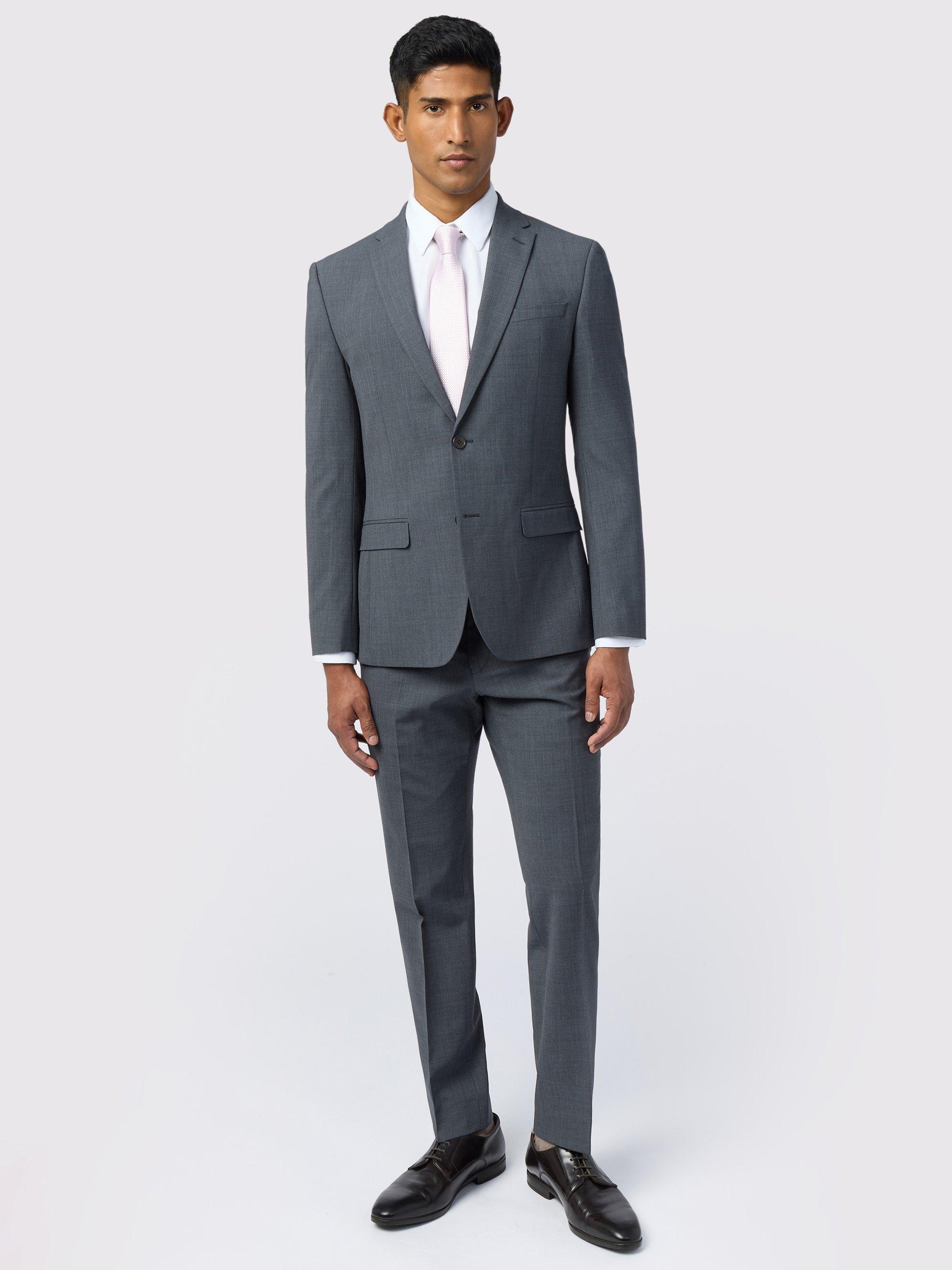 Product image 3 of 6, which shows Ted Baker Performance Slim Fit Wool Blend Panama Suit Jacket, Charcoal, 38S