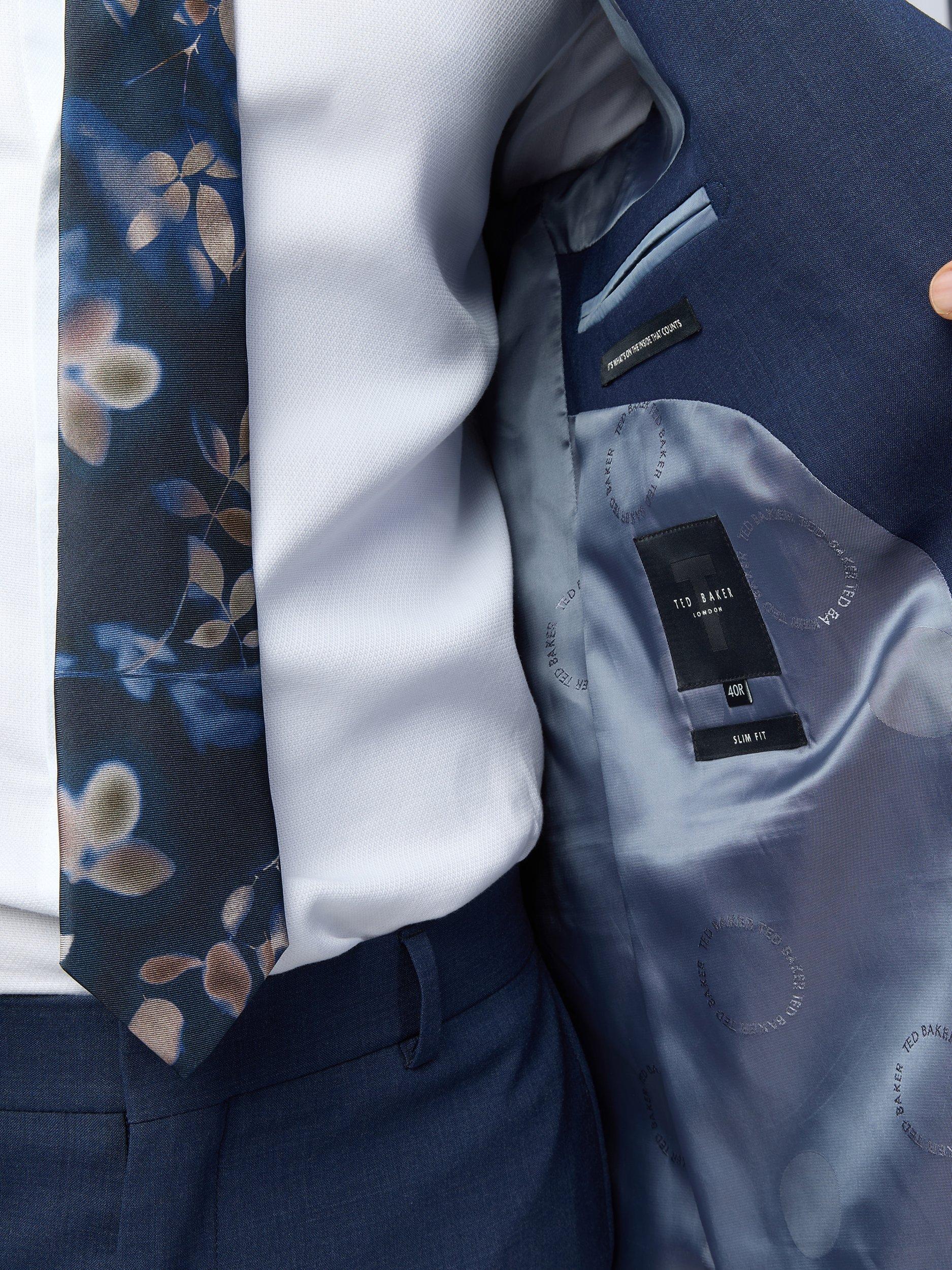 Product image 5 of 7, which shows Ted Baker Performance Slim Fit Wool Blend Panama Suit Jacket, Mid Blue, 38S