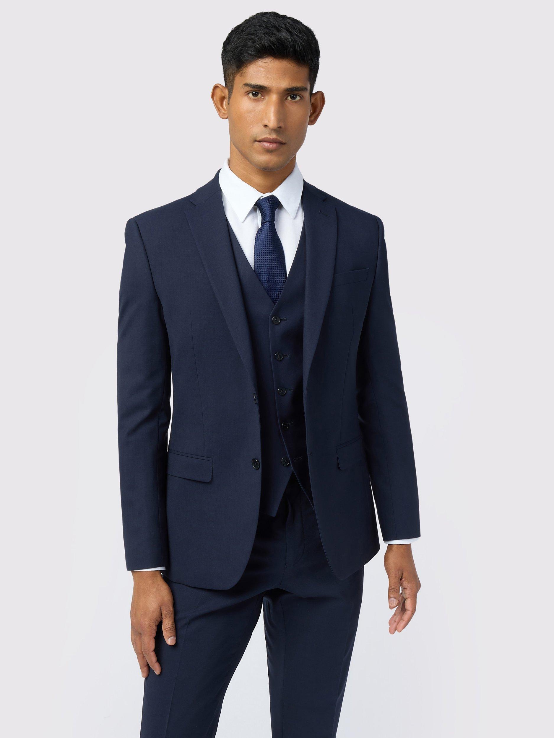 Product image 1 of 7, which shows Ted Baker Performance Slim Fit Wool Blend Panama Suit Jacket, Navy, 38S