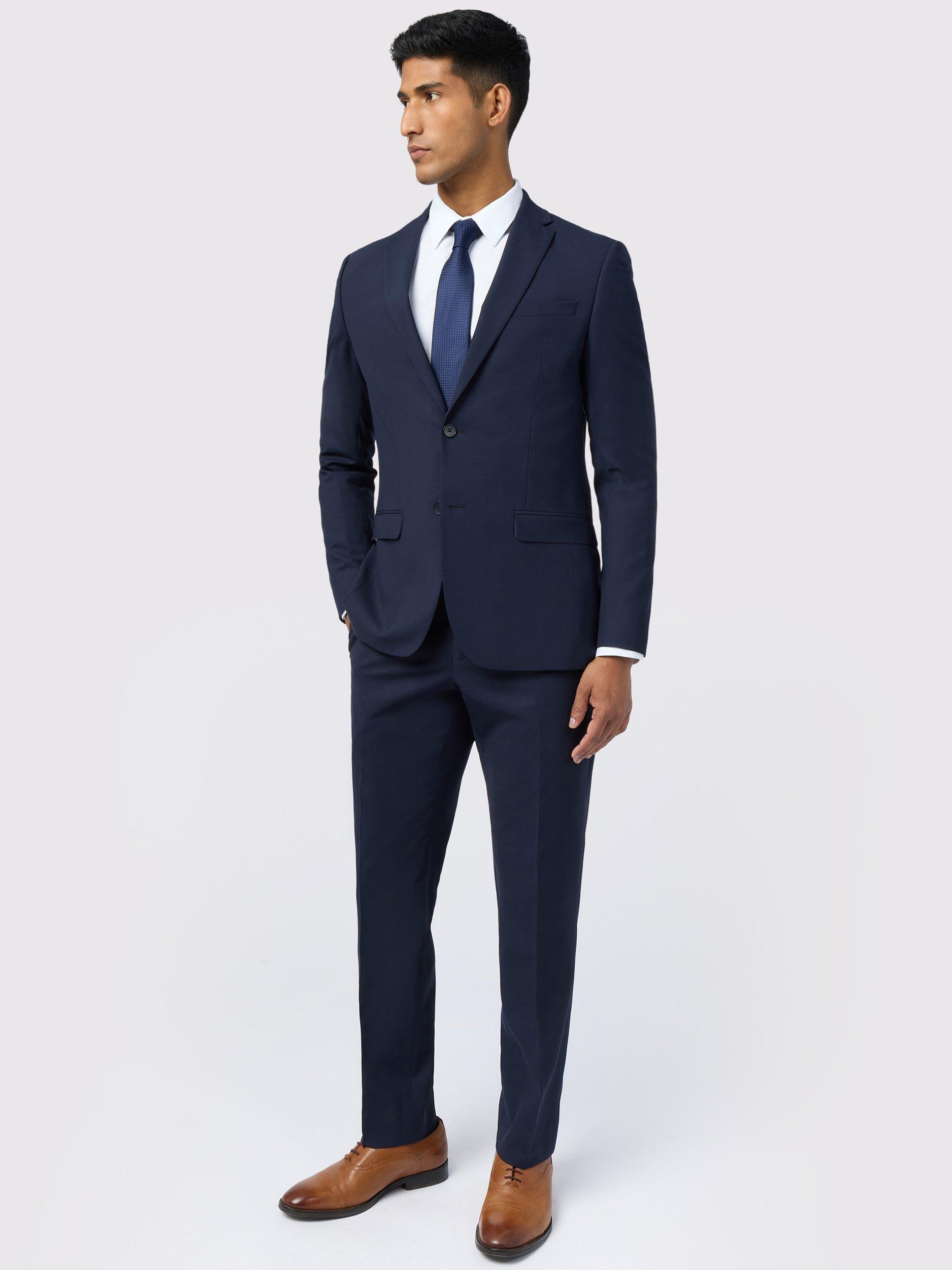Product image 3 of 7, which shows Ted Baker Performance Slim Fit Wool Blend Panama Suit Jacket, Navy, 38S