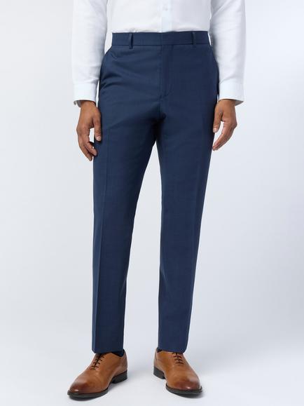 Ted Baker Performance Slim Fit Panama Wool Blend Suit Trousers, Mid Blue