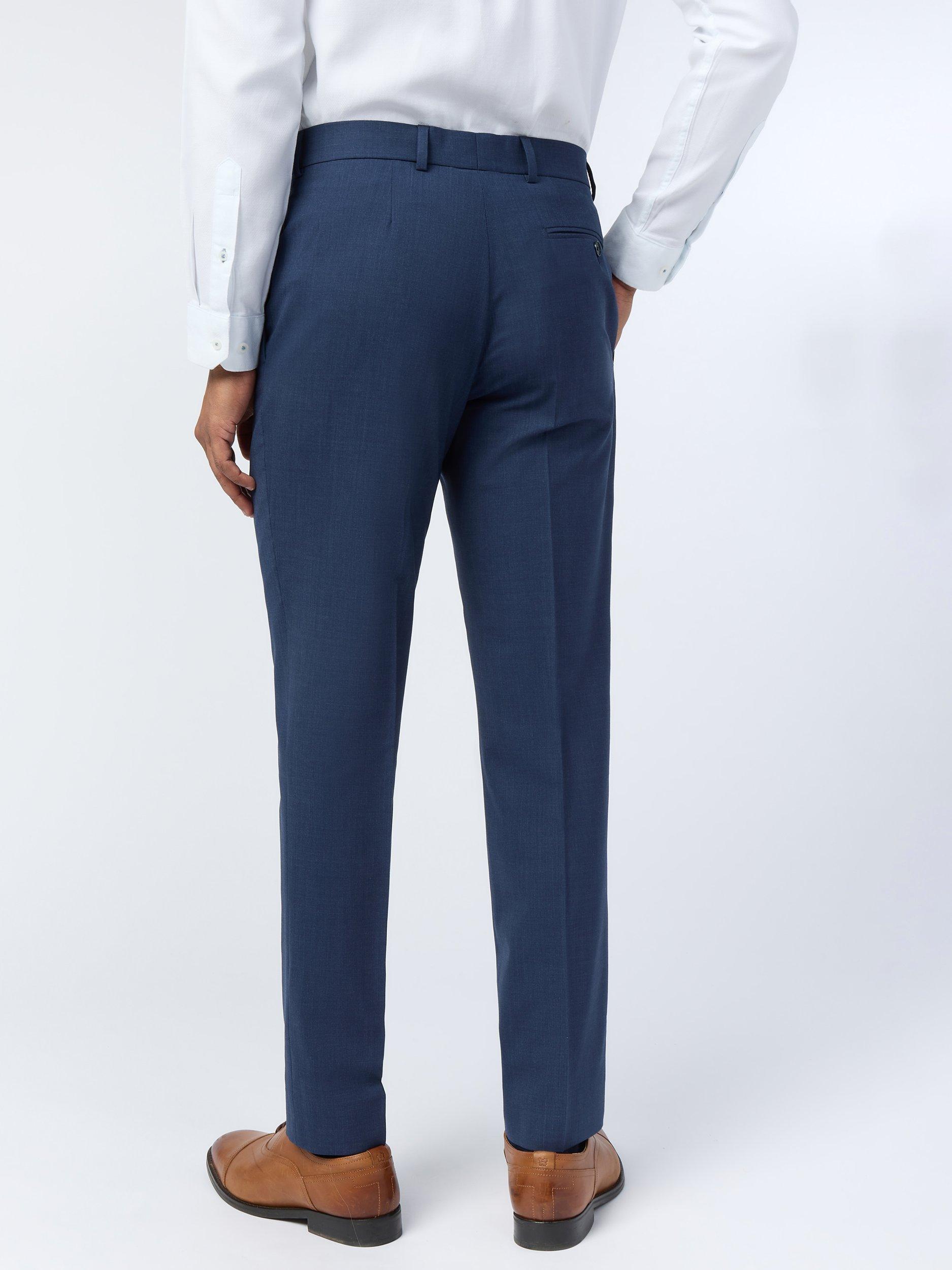 Product image 2 of 3, which shows Ted Baker Performance Slim Fit Panama Wool Blend Suit Trousers, Mid Blue, 32S