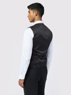 Ted Baker Slim Fit Performance Panama Wool Blend Waistcoat - view 2, Black