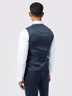 Ted Baker Slim Fit Performance Panama Wool Blend Waistcoat - view 2, Navy