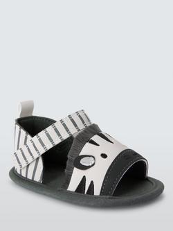 John Lewis Baby Zebra Sandals, Multi, Multi