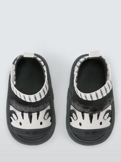 John Lewis Baby Zebra Sandals, Multi - view 2, Multi