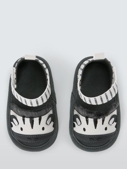 John Lewis Baby Zebra Sandals, Multi - view 2, Multi