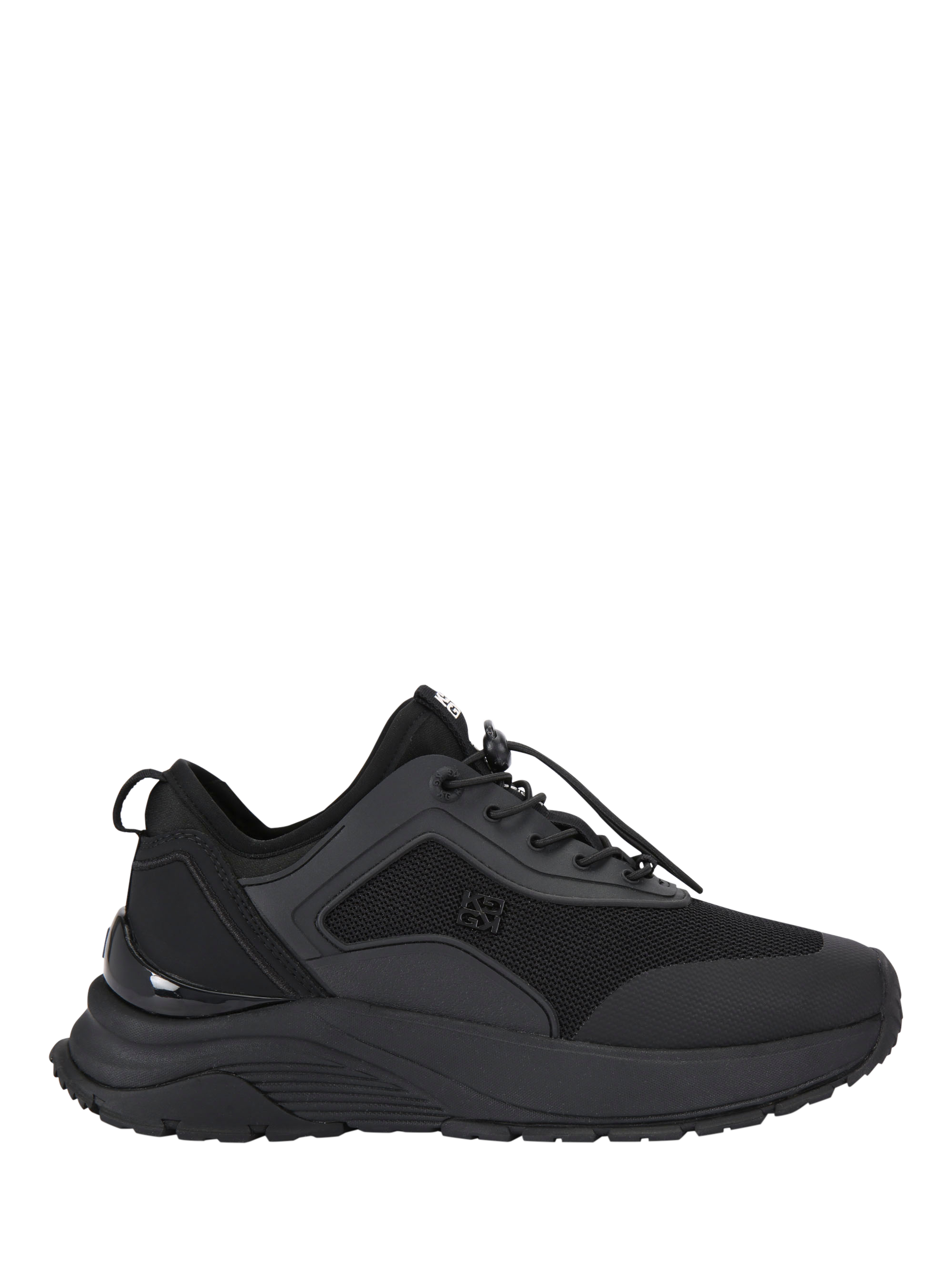 Product image 1 of 5, which shows Kurt Geiger London Lisbon Canvas Trainers, Black, 6
