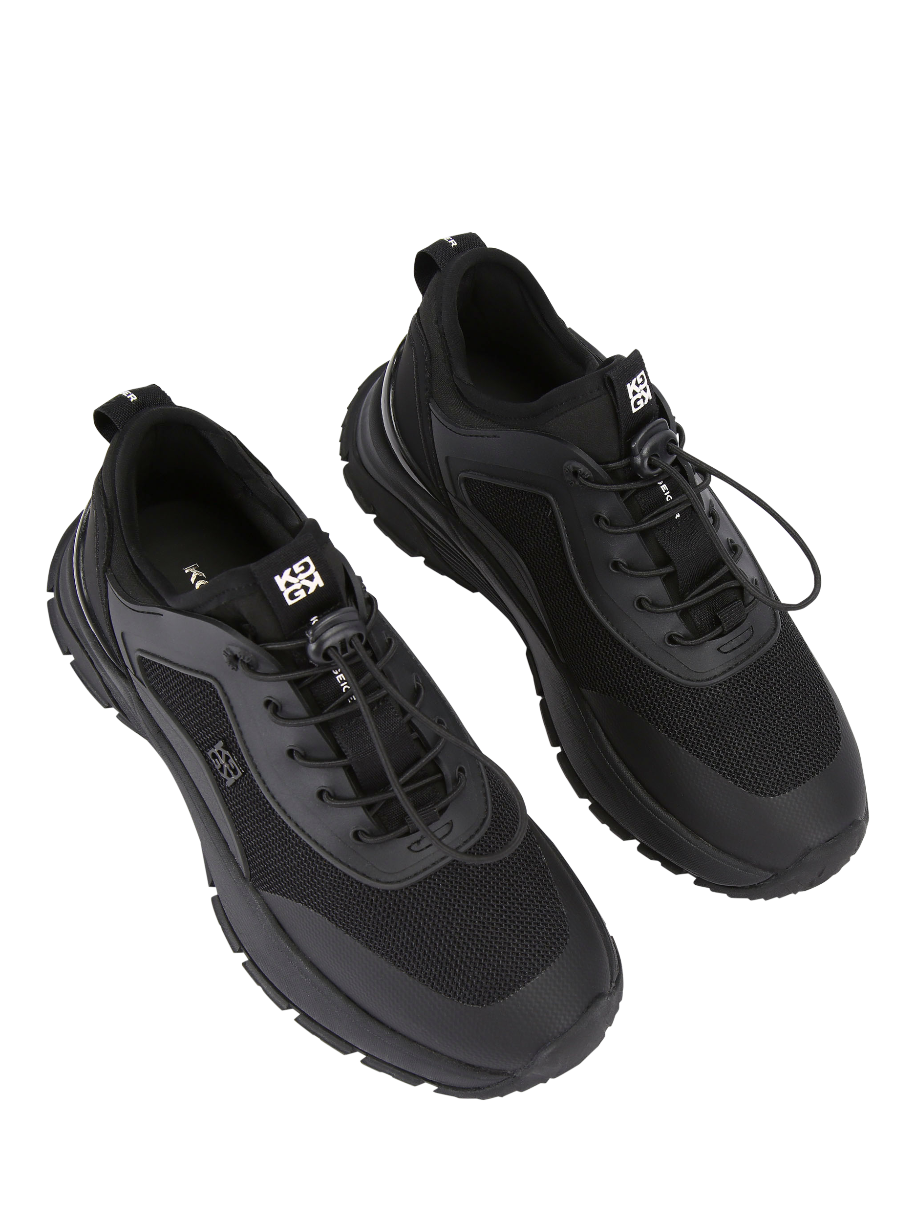 Product image 3 of 5, which shows Kurt Geiger London Lisbon Canvas Trainers, Black, 6