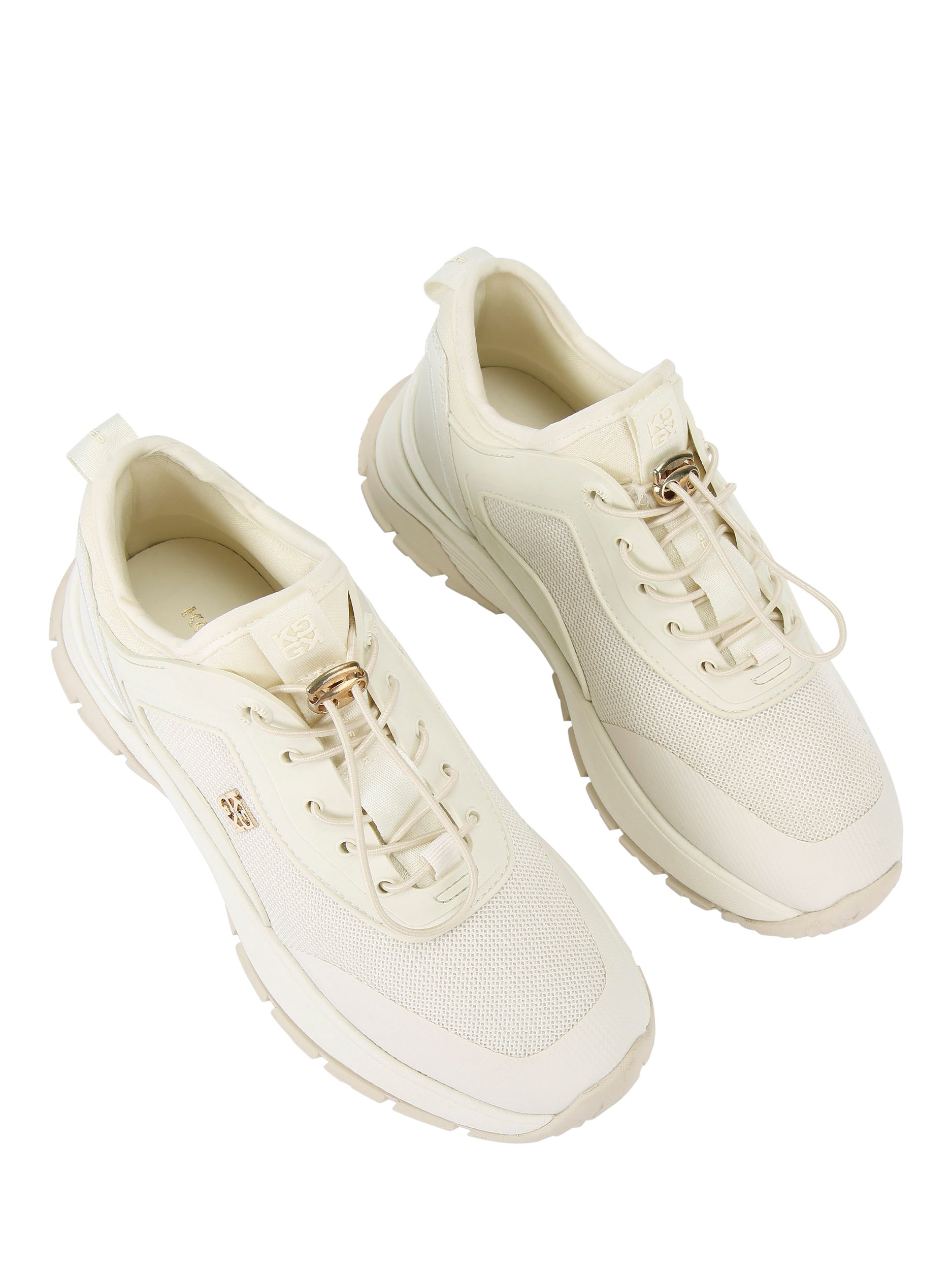 Product image 3 of 5, which shows Kurt Geiger London Lisbon Canvas Trainers, White, 7