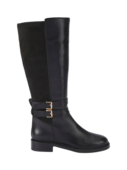 Kurt Geiger London Trying Leather Knee High Boots, Black