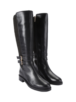 Kurt Geiger London Trying Leather Knee High Boots - view 2, Black