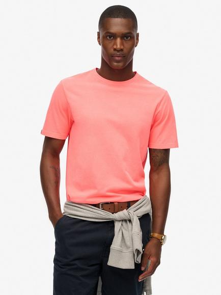 Superdry Classic Essential T-Shirt, Washed Fiery Coral