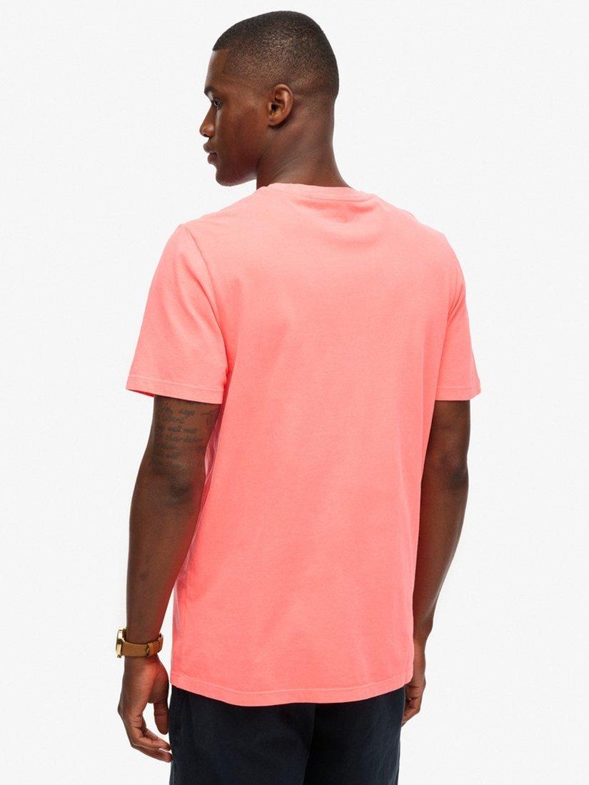 Product image 2 of 4, which shows Superdry Classic Essential T-Shirt, Washed Fiery Coral, S