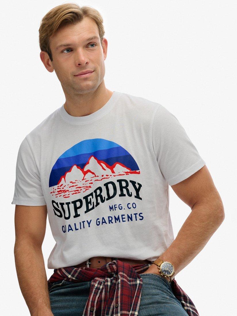 Product image 4 of 5, which shows Superdry Great Outdoors Relaxed Cotton T-Shirt, Optic, S