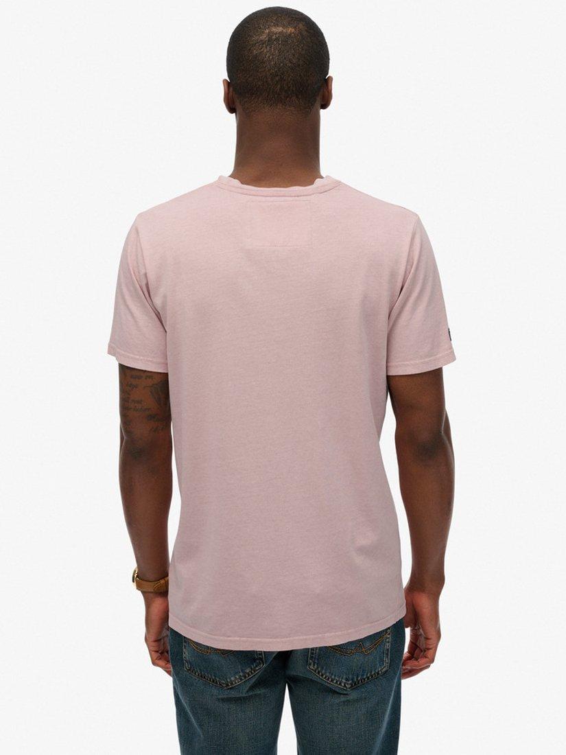 Product image 2 of 5, which shows Superdry Cotton Athletic Embossed Relaxed Fit T-Shirt, Dusky Pink, S