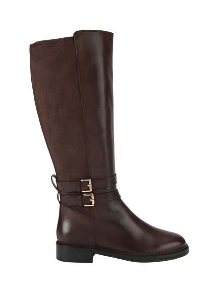 Kurt Geiger London Trying Leather Knee High Boots, Brown