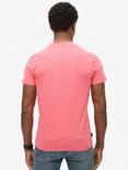 Superdry Organic Cotton Regular Fit Short Sleeve Essential T-Shirt, Punch Pink Marl