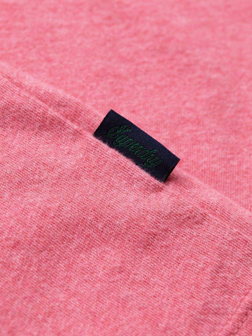 Product image 4 of 6, which shows Superdry Organic Cotton Regular Fit Short Sleeve Essential T-Shirt, Punch Pink Marl, S