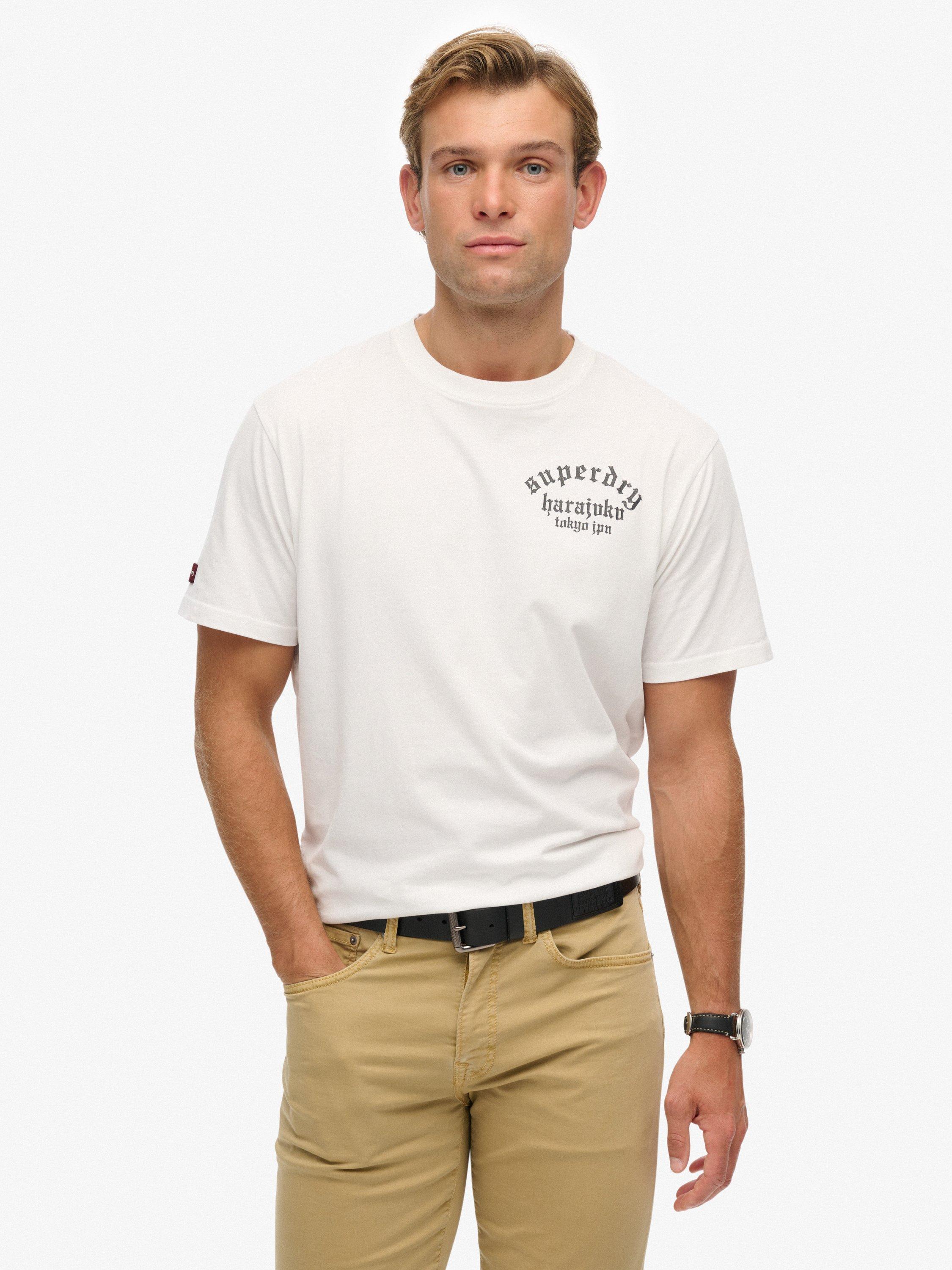 Product image 1 of 5, which shows Superdry Tattoo Loose T-Shirt, Optic, S