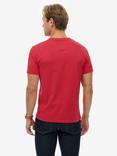Superdry Cotton Regular Fit Vintage Logo Classic T-Shirt, Indiana Red
