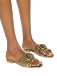 Kurt Geiger London Chelsea Flat Sandals, Gold