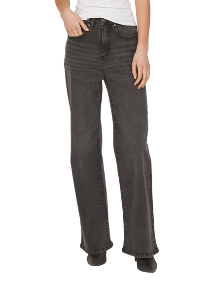 Sisters Point Owi Wide Jeans, Mid Grey, Mid Grey