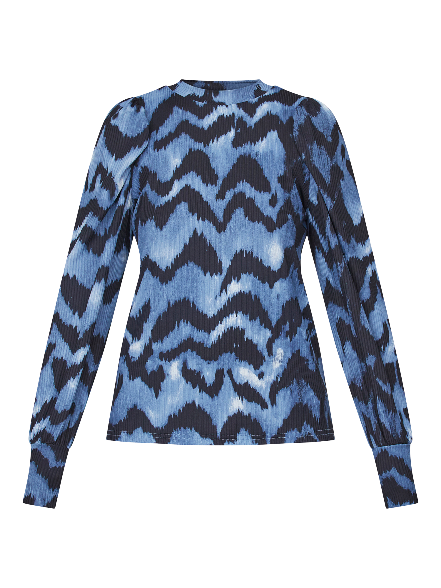 Product image 4 of 5, which shows Sisters Point Vya Zig Zag Top, Blue/Multi, XS