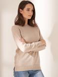 Truly Cashmere Crew Neck Jumper, Oatmeal