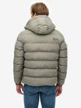 Superdry Hooded Sports Puffer Jacket, Light Khaki Green