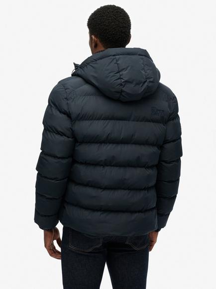 Superdry Hooded Sports Puffer Jacket - view 2, Eclipse Navy
