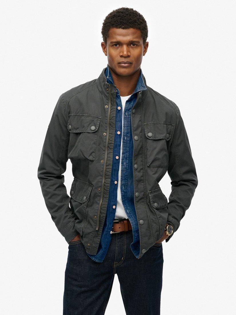 Product image 1 of 6, which shows Superdry Estate 4 Pocket Jacket, Tarmac, S