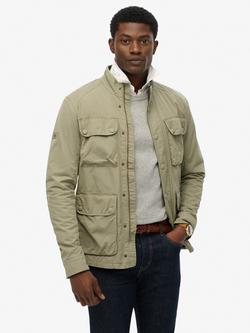 Superdry Estate 4 Pocket Jacket, Light Khaki Green