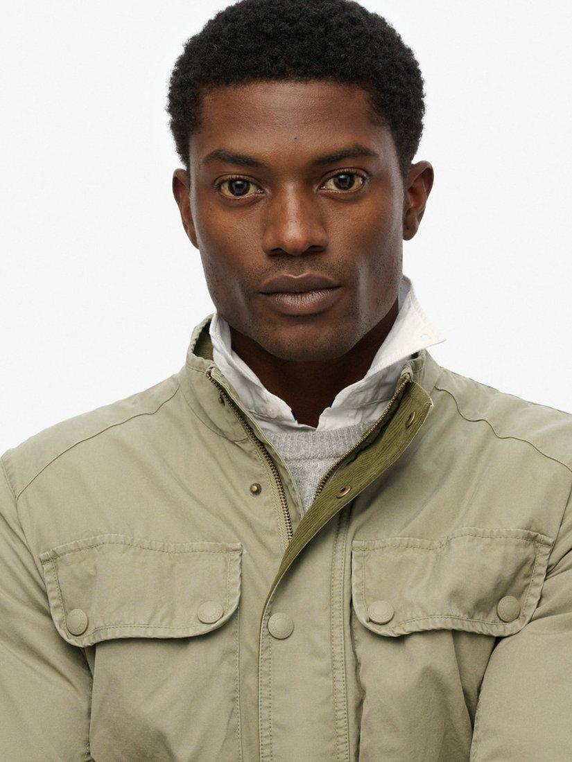 Product image 4 of 7, which shows Superdry Estate 4 Pocket Jacket, Light Khaki Green, S