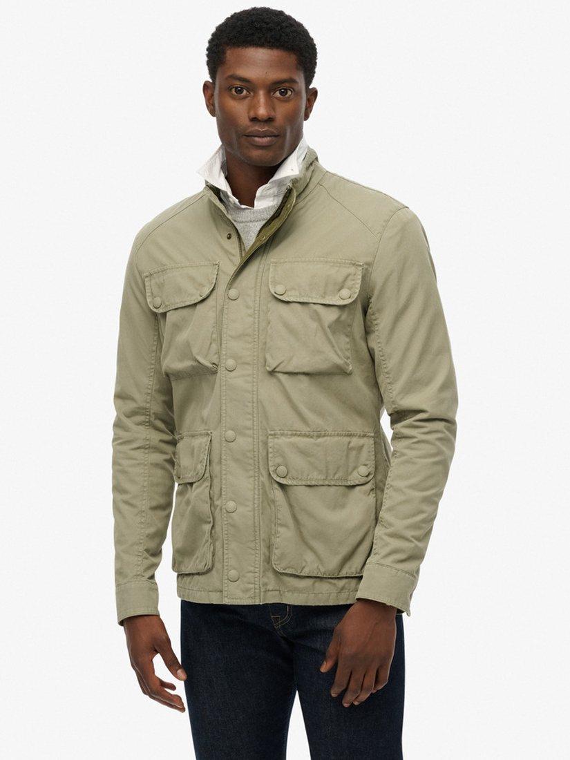 Product image 5 of 7, which shows Superdry Estate 4 Pocket Jacket, Light Khaki Green, S