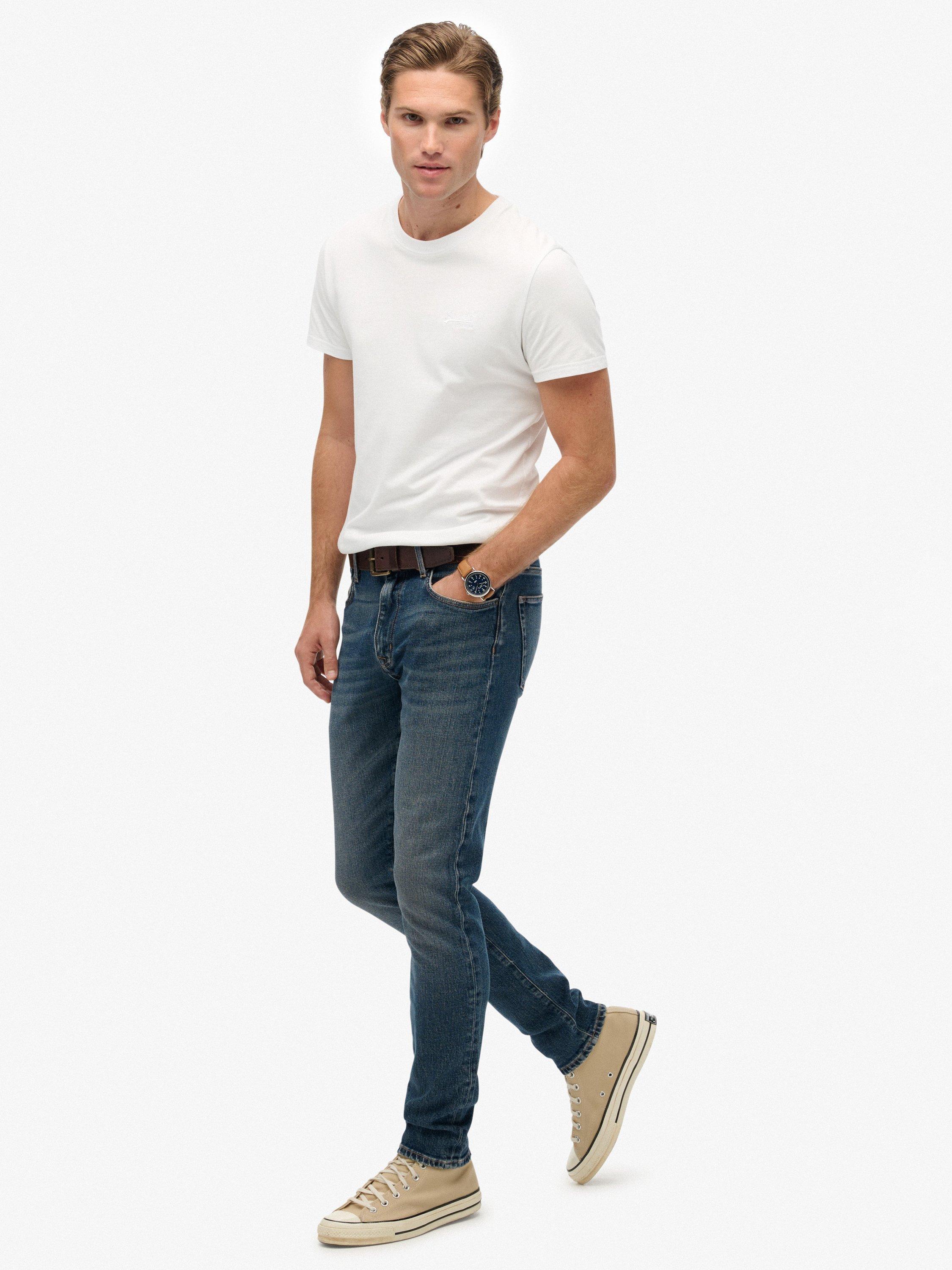 Product image 3 of 6, which shows Superdry Vintage Slim Fit Jeans, Storm Blue, W30/L30