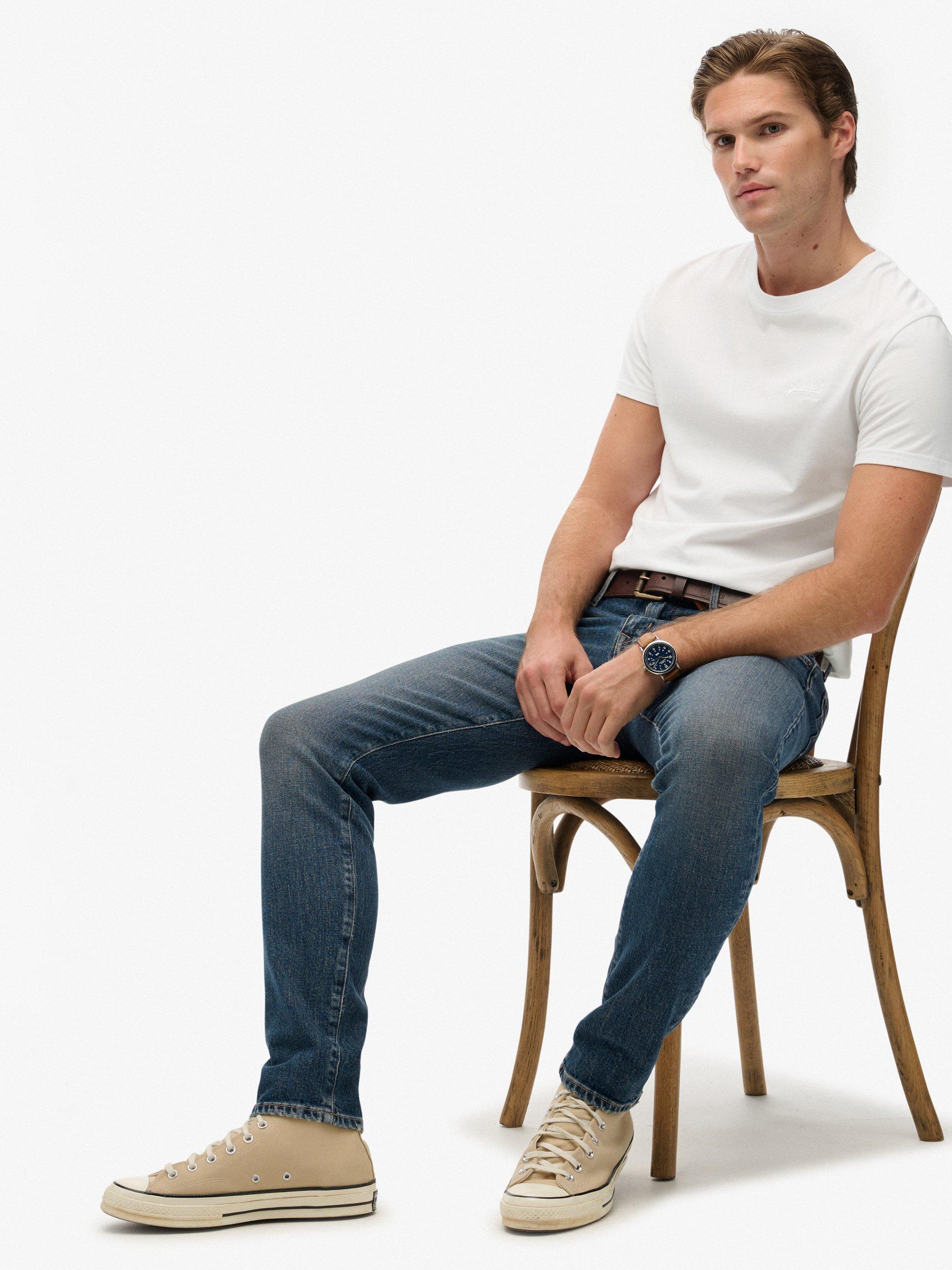 Product image 6 of 6, which shows Superdry Vintage Slim Fit Jeans, Storm Blue, W30/L30