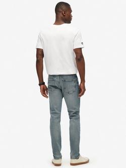 Superdry Slim Fit Selvedge Denim Jeans, Clapham Blue Selvedge - view 2, Clapham Blue Selvedge