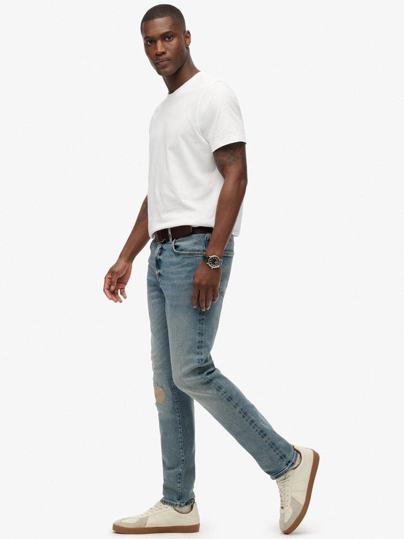 Product image 3 of 6, which shows Superdry Slim Fit Selvedge Denim Jeans, Clapham Blue Selvedge, W30/L30