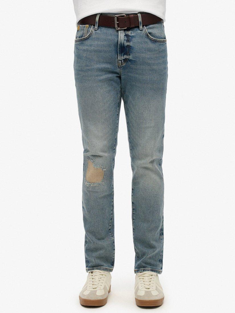 Product image 4 of 6, which shows Superdry Slim Fit Selvedge Denim Jeans, Clapham Blue Selvedge, W30/L30