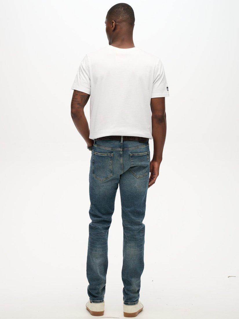 Product image 2 of 6, which shows Superdry Slim Fit Selvedge Denim Jeans, Worn Ink Selvedge, W30/L30