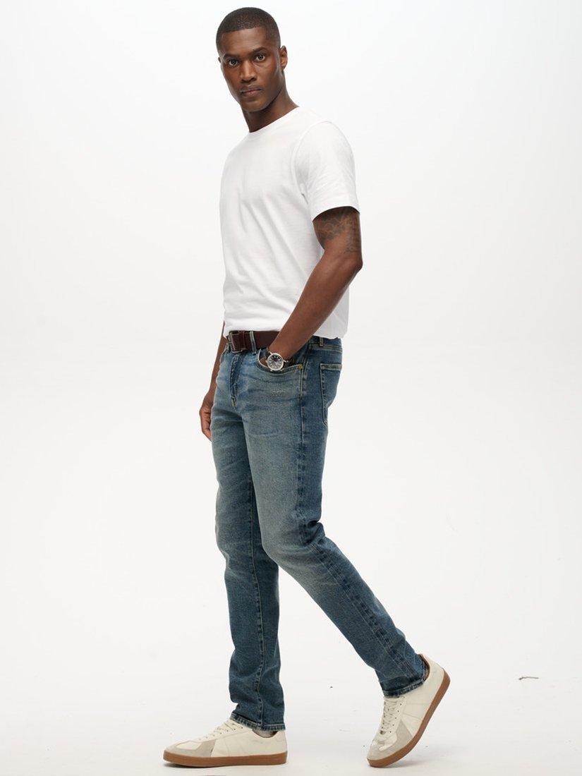 Product image 3 of 6, which shows Superdry Slim Fit Selvedge Denim Jeans, Worn Ink Selvedge, W30/L30