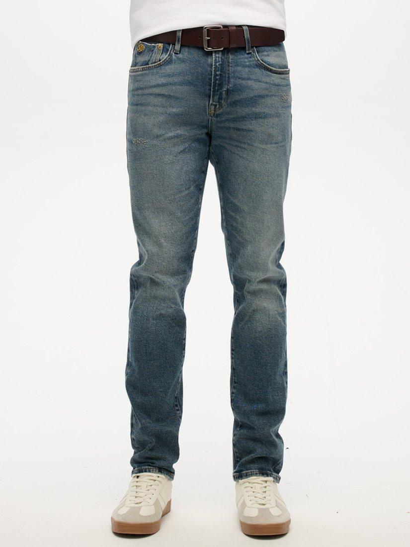 Product image 4 of 6, which shows Superdry Slim Fit Selvedge Denim Jeans, Worn Ink Selvedge, W30/L30