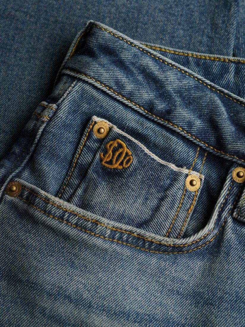 Product image 6 of 6, which shows Superdry Slim Fit Selvedge Denim Jeans, Worn Ink Selvedge, W30/L30