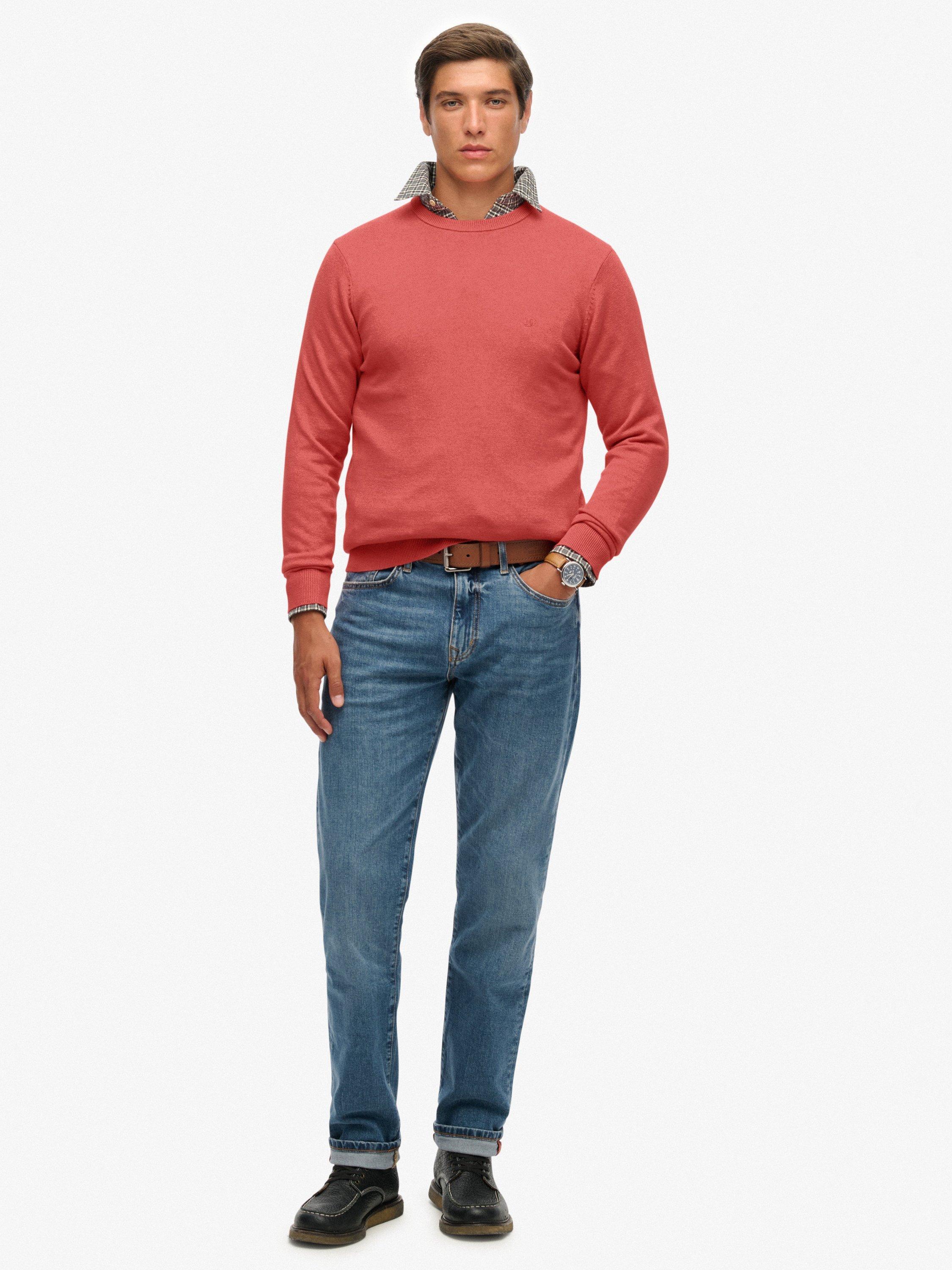 Product image 3 of 5, which shows Superdry Essentials Cotton Jumper, Candy Pink, S