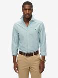 Superdry Organic Cotton Regular Fit Striped Oxford Shirt, Green