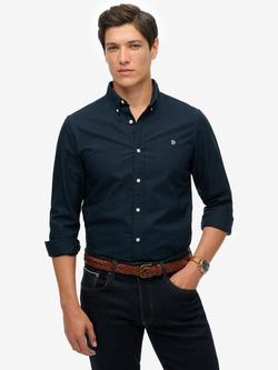 Superdry Cotton Regular Fit Oxford Shirt, Eclipse Navy, Eclipse Navy