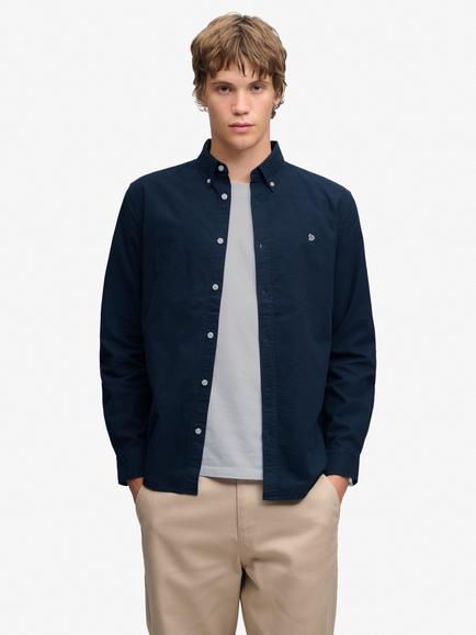 Superdry Cotton Regular Fit Oxford Shirt, Eclipse Navy, Eclipse Navy